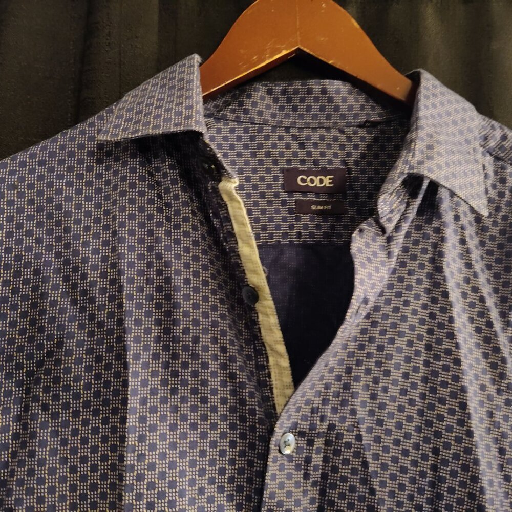 Code Casual Button Down Shirt Size 16 1/2
